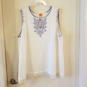 Ruby Rd Woman Beaded Tank Top
